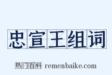 忠宣王组词是什么意思的图片
